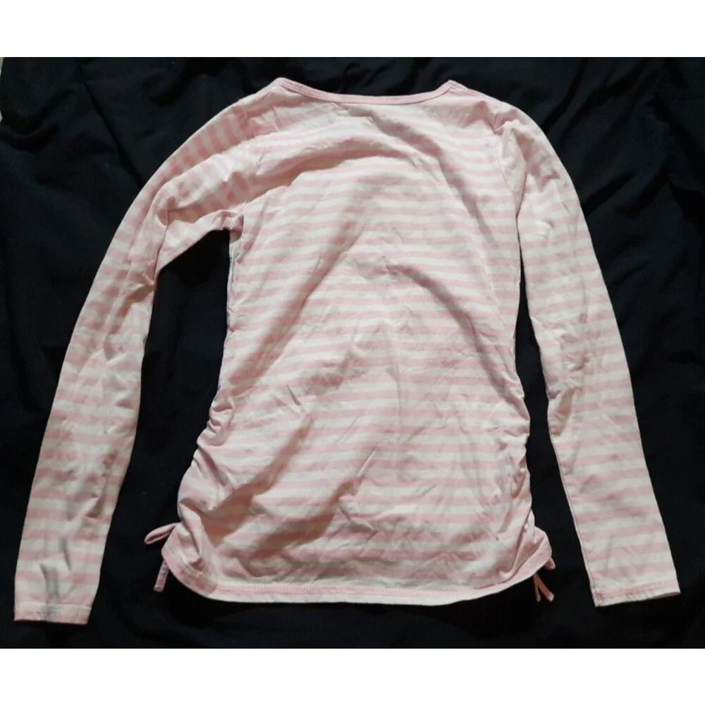 Colette Lilly 14/16  Girls Long Sleeve Striped Paris Pink & White Shirt